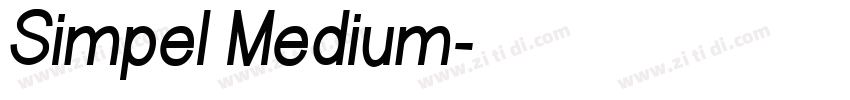 Simpel Medium字体转换
